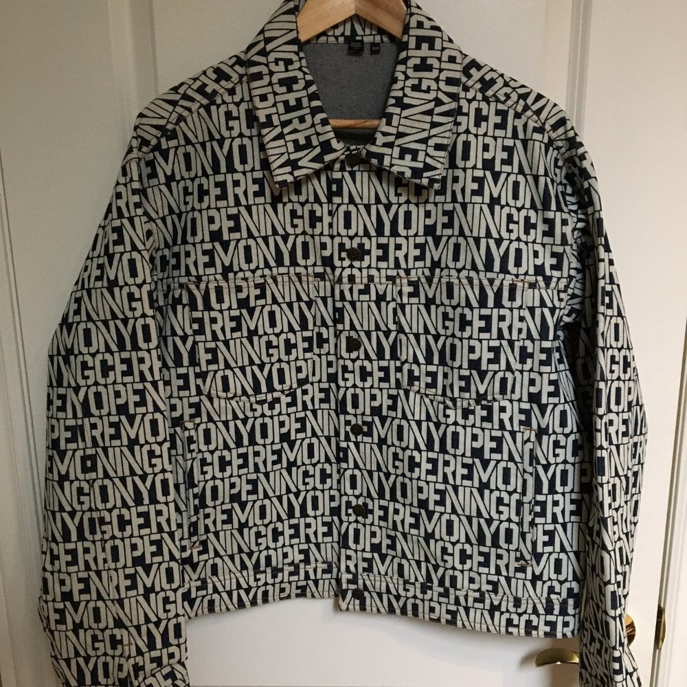 Monogram denim jacket by Opening Ceremony, M, NWT